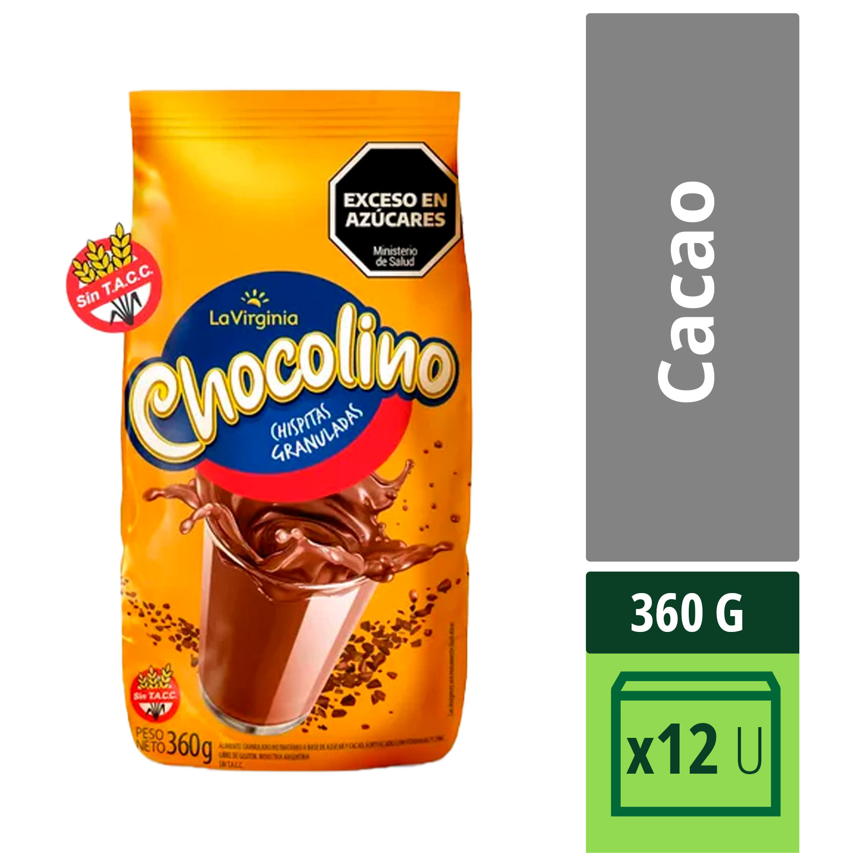 Cacao En Polvo Chocolino La Virginia X 360 G